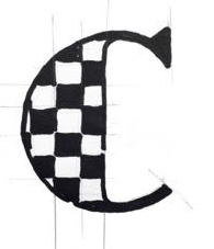 De letter C handletteren